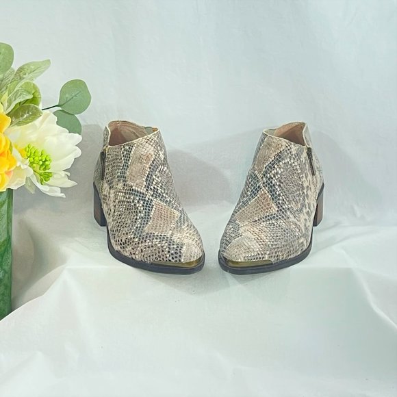 Snakeskin Leather Bootie | Lucky Brand - Picture 3 of 6